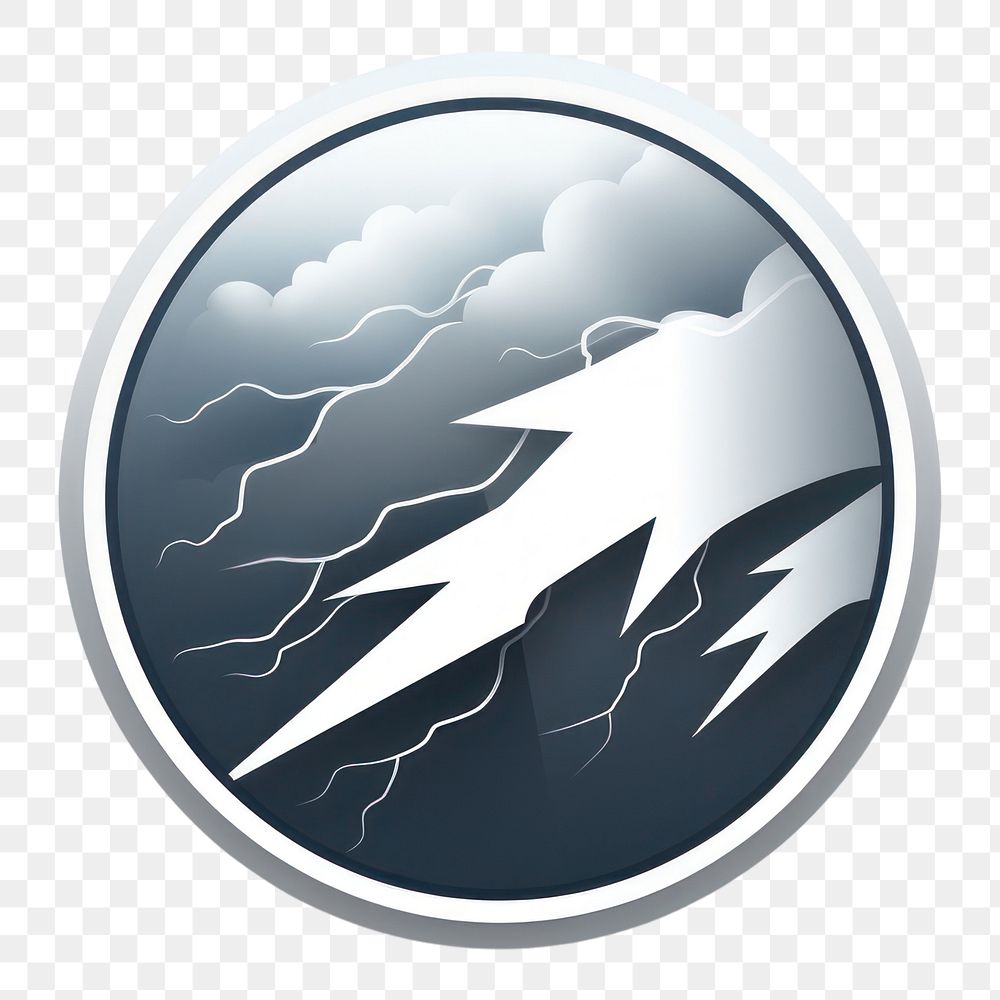 PNG Storm symbol logo thunderstorm. AI generated Image by rawpixel.