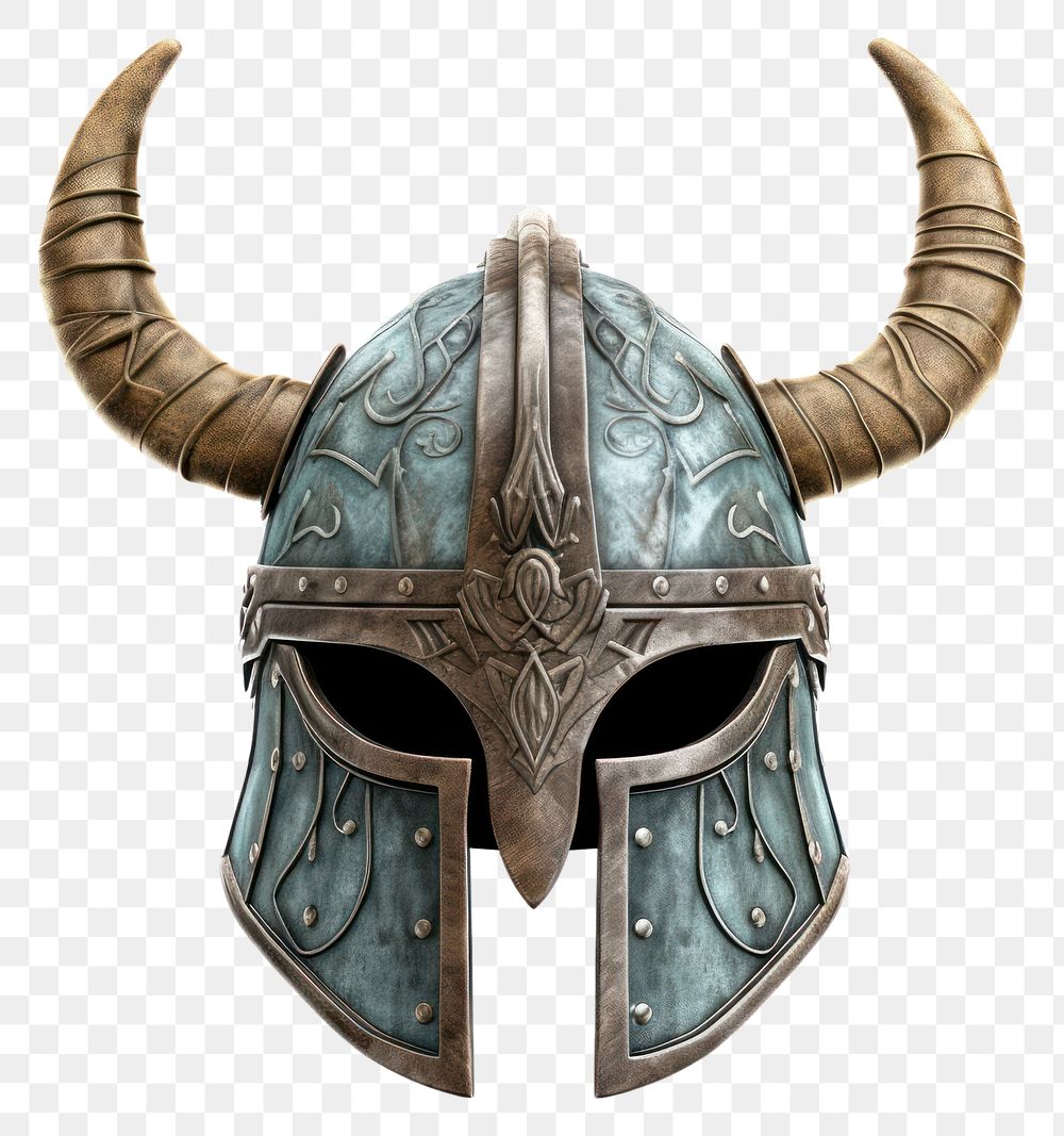 PNG  Helmet of Viking sculpture headgear medieval. AI generated Image by rawpixel.
