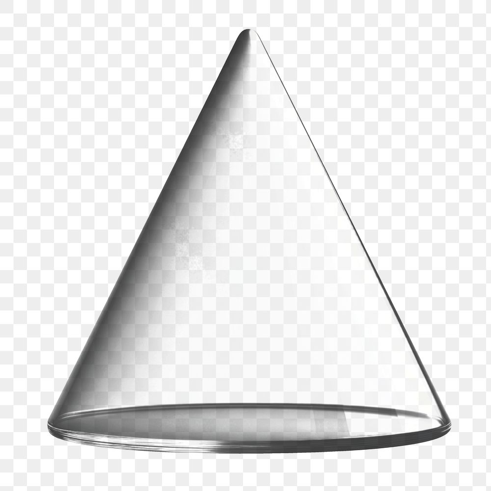 PNG Cone shape glass cone white background. AI generated Image by rawpixel.