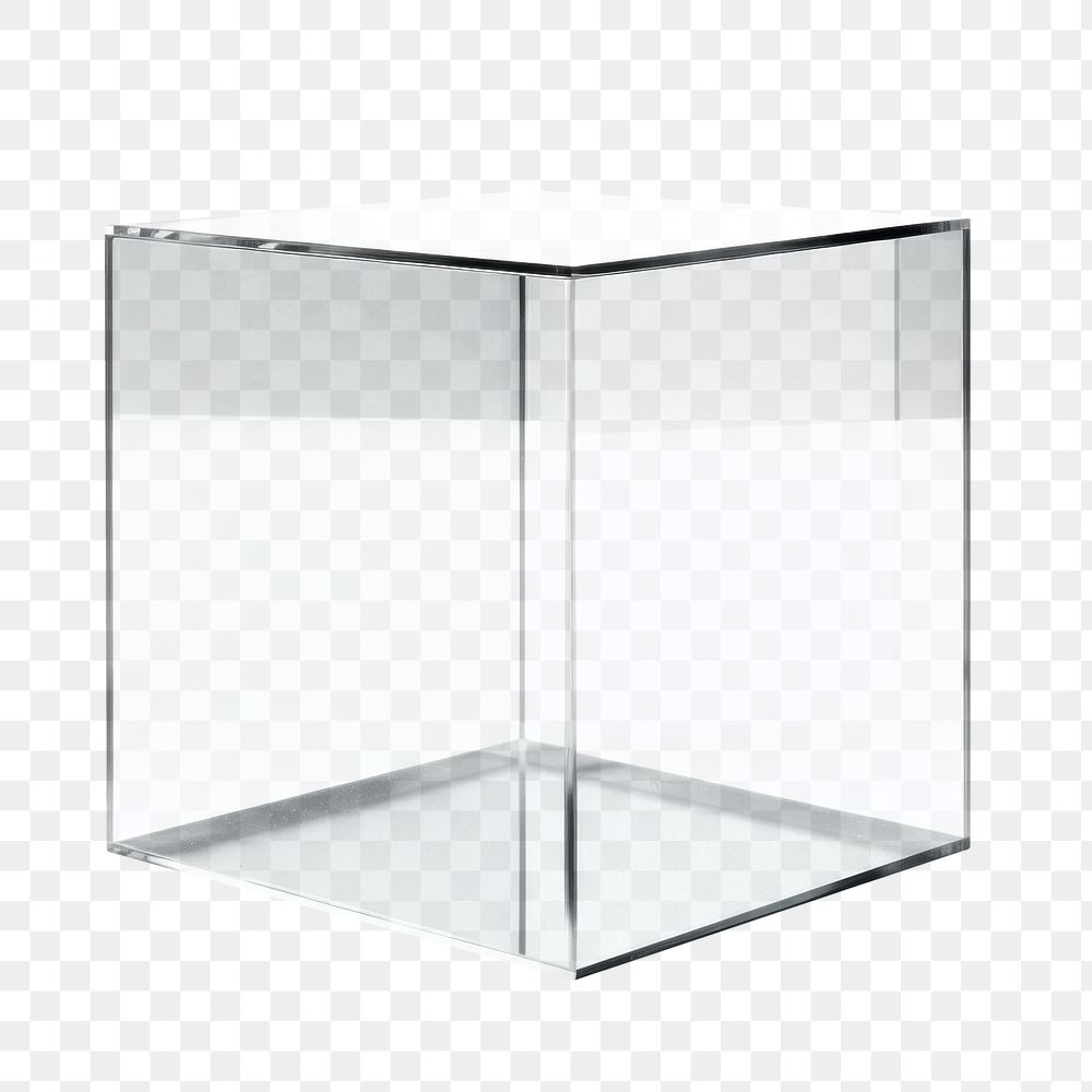 PNG Cuboid glass transparent white background. AI generated Image by rawpixel.