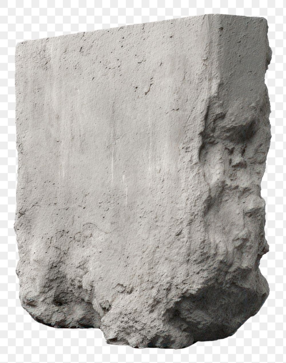 PNG A piece of stone concrete rough rock. AI generated Image by rawpixel.