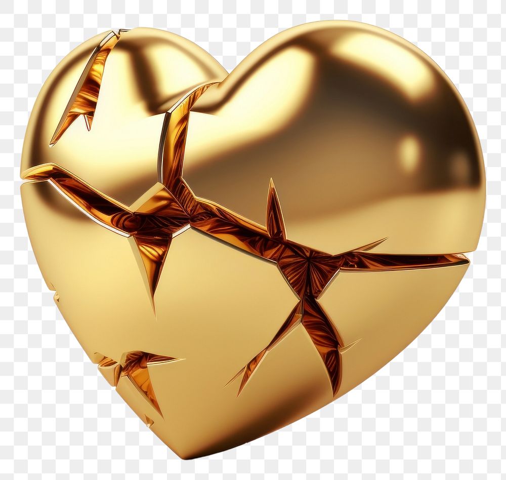 PNG Broken heart gold jewelry accessories. AI generated Image by rawpixel.