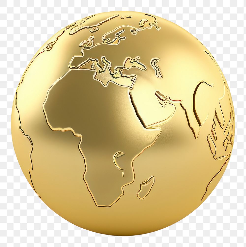 PNG Globe gold sphere planet