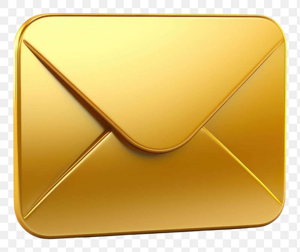 PNG Mail icon gold white background correspondence. 