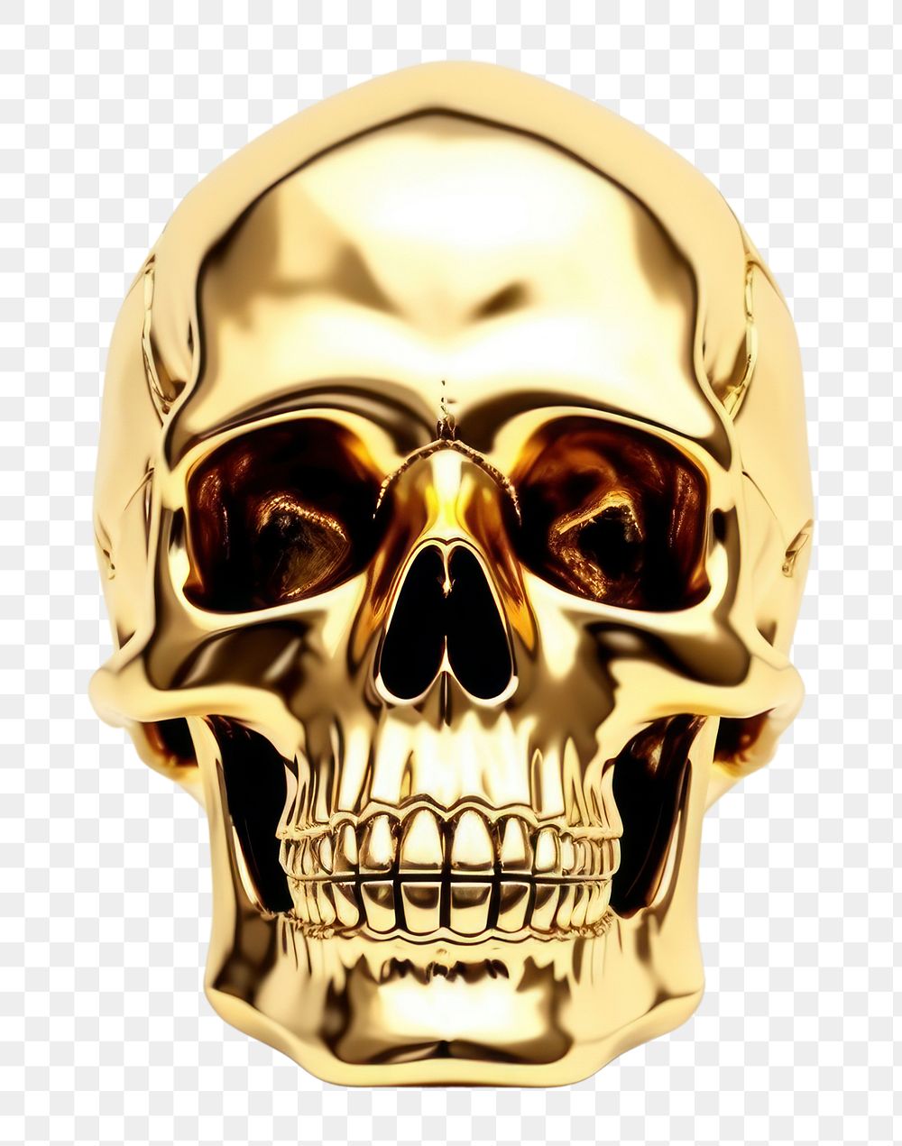 PNG Skull gold white background celebration. AI generated Image by rawpixel.