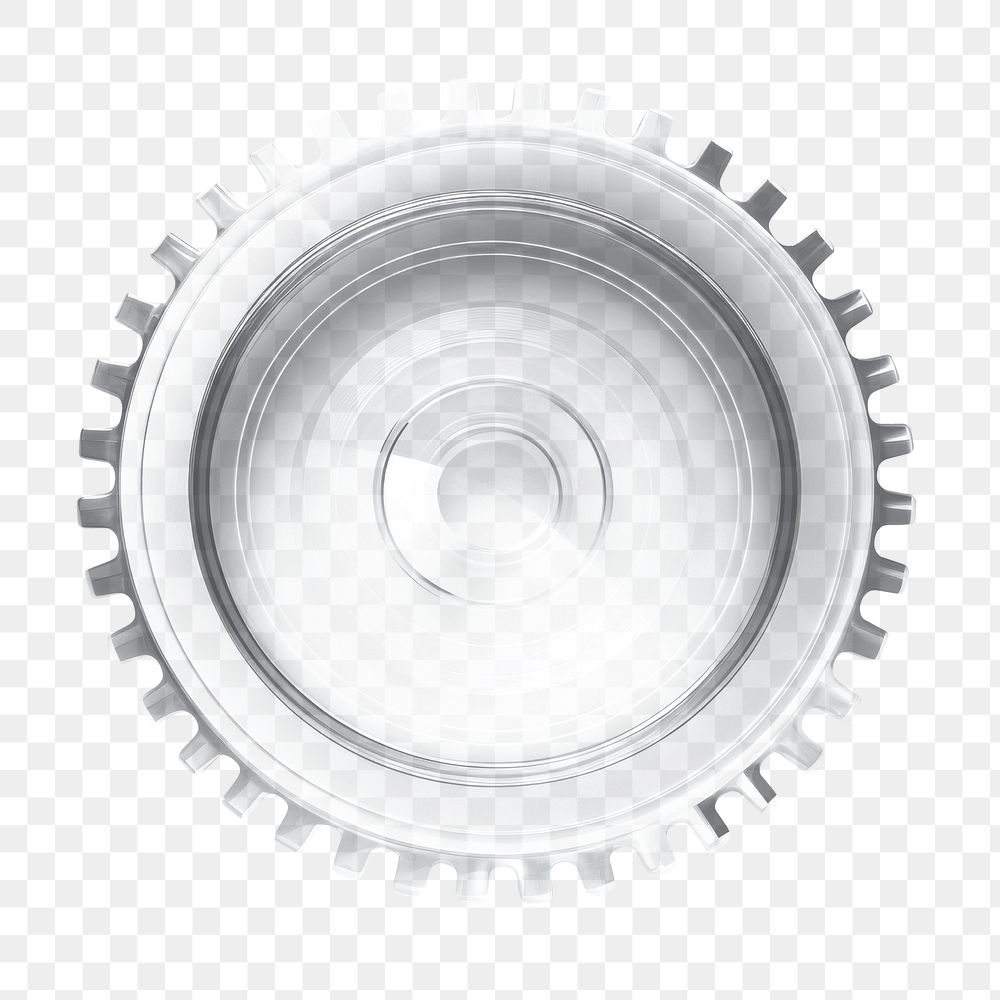 PNG Gear icon white background electronics technology. AI generated Image by rawpixel.