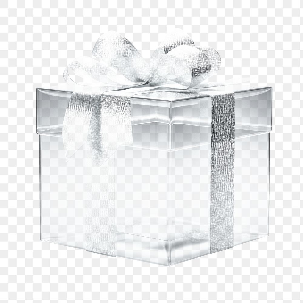 PNG Gift box lighting glass white background