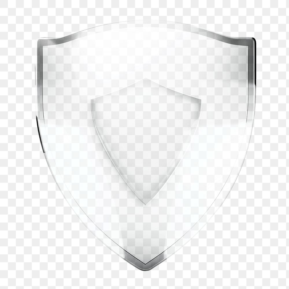 PNG Shield icon glass white background protection