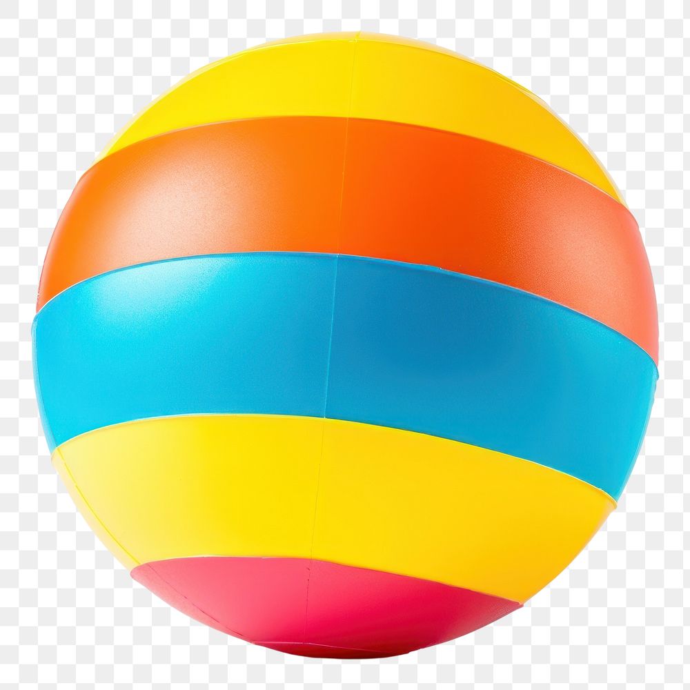 PNG  Beach ball sports egg white background. AI generated Image by rawpixel.