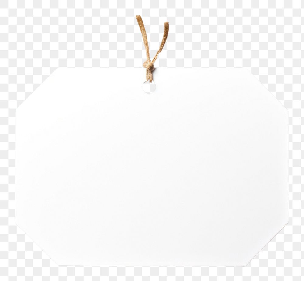 PNG Price tag paper label Nonagon shape white white background rectangle. AI generated Image by rawpixel.