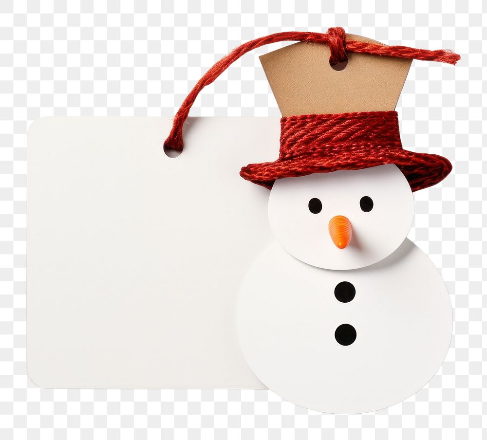 PNG Price tag paper label snowman shape winter white white background. AI generated Image by rawpixel.