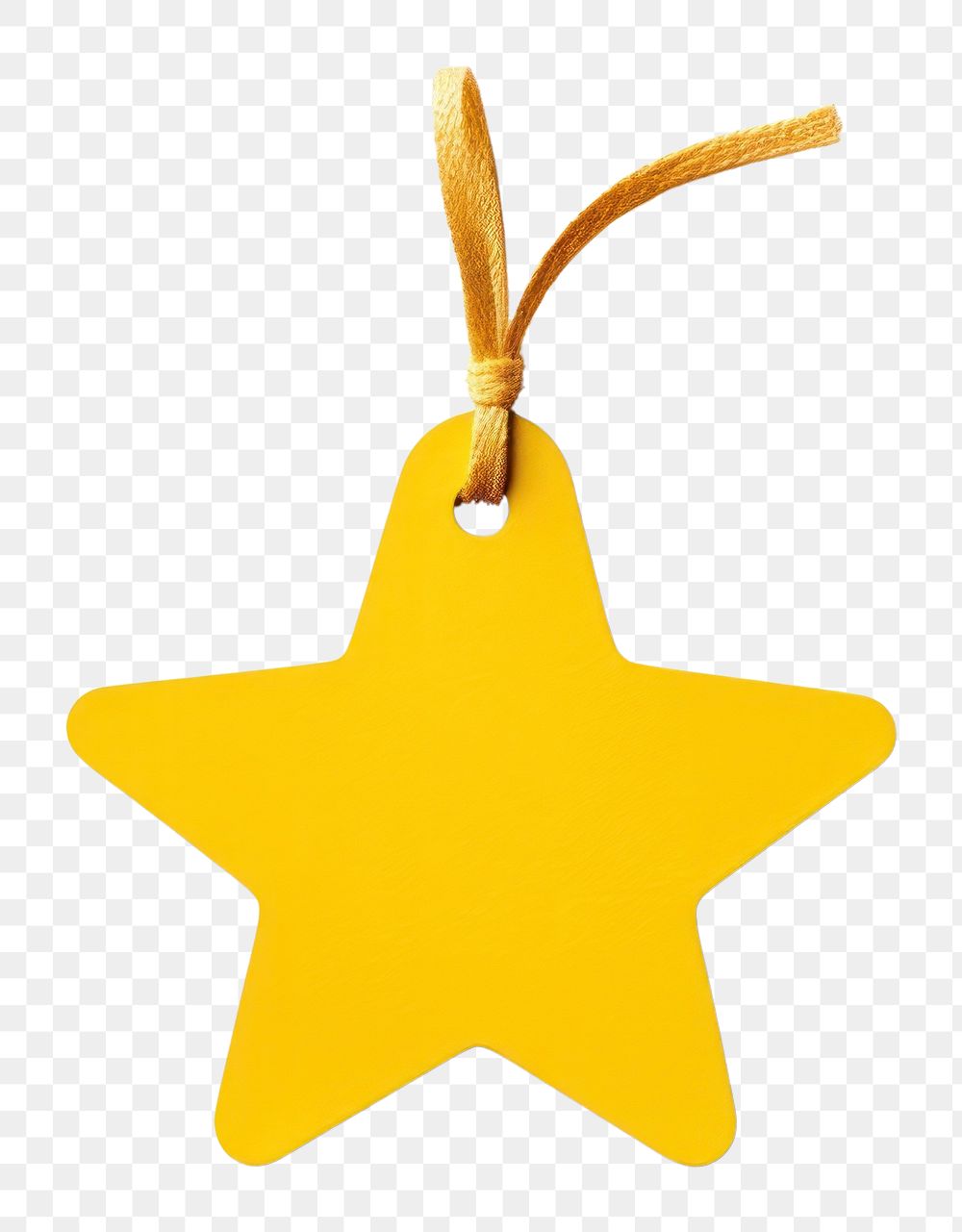 PNG Price tag paper label star shape with ribbon yellow symbol white background. AI generated Image by rawpixel.