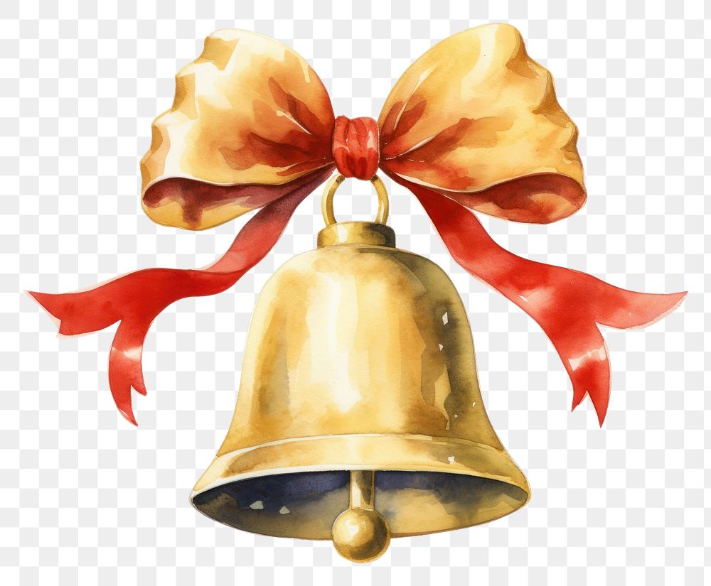 PNG Chrismas bell white background celebration decoration. AI generated Image by rawpixel.
