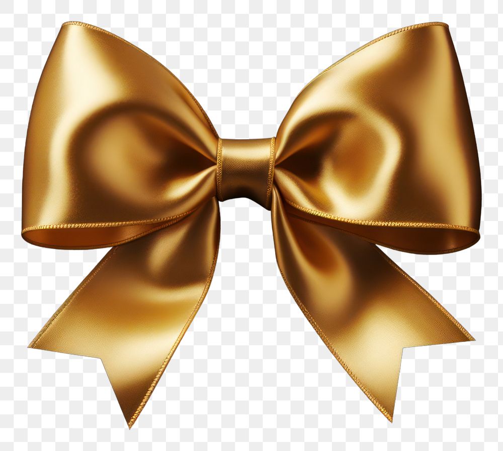 PNG  Gold ribbon bow gold christmas shiny. AI generated Image by rawpixel.
