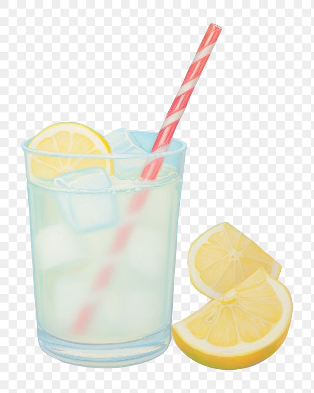 PNG Lemonade painting fruit drink. AI generated Image by rawpixel.