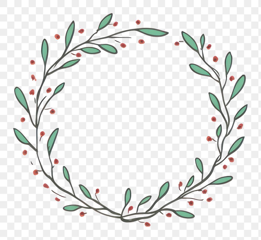 PNG  Graphics pattern wreath plant. AI generated Image by rawpixel.