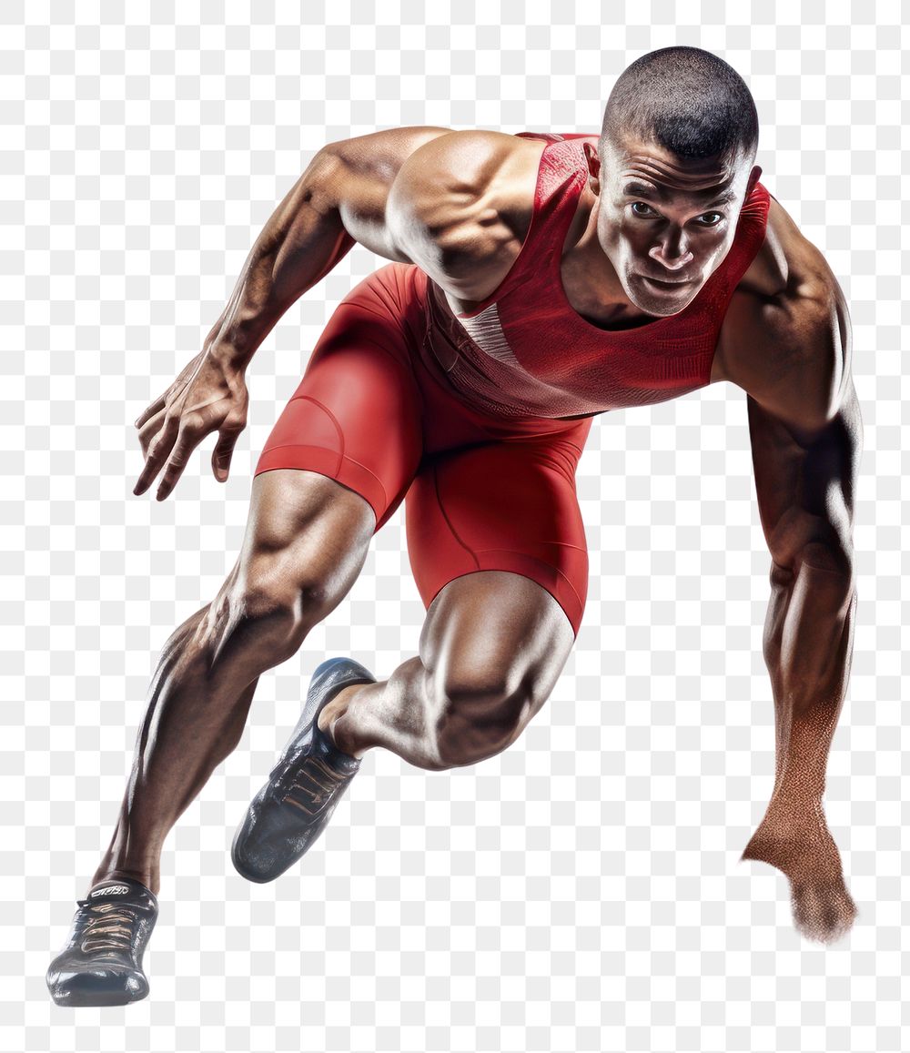 PNG Running sports adult white background. AI generated Image by rawpixel.