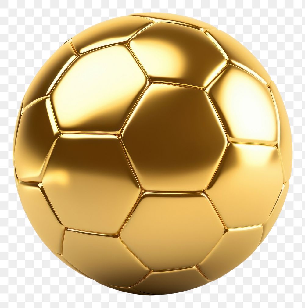 PNG  A soccer ball football sports gold. AI generated Image by rawpixel.