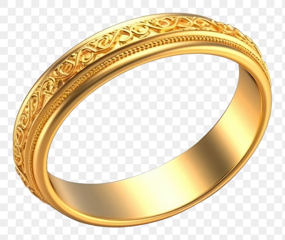 PNG  A ring gold jewelry white background. AI generated Image by rawpixel.