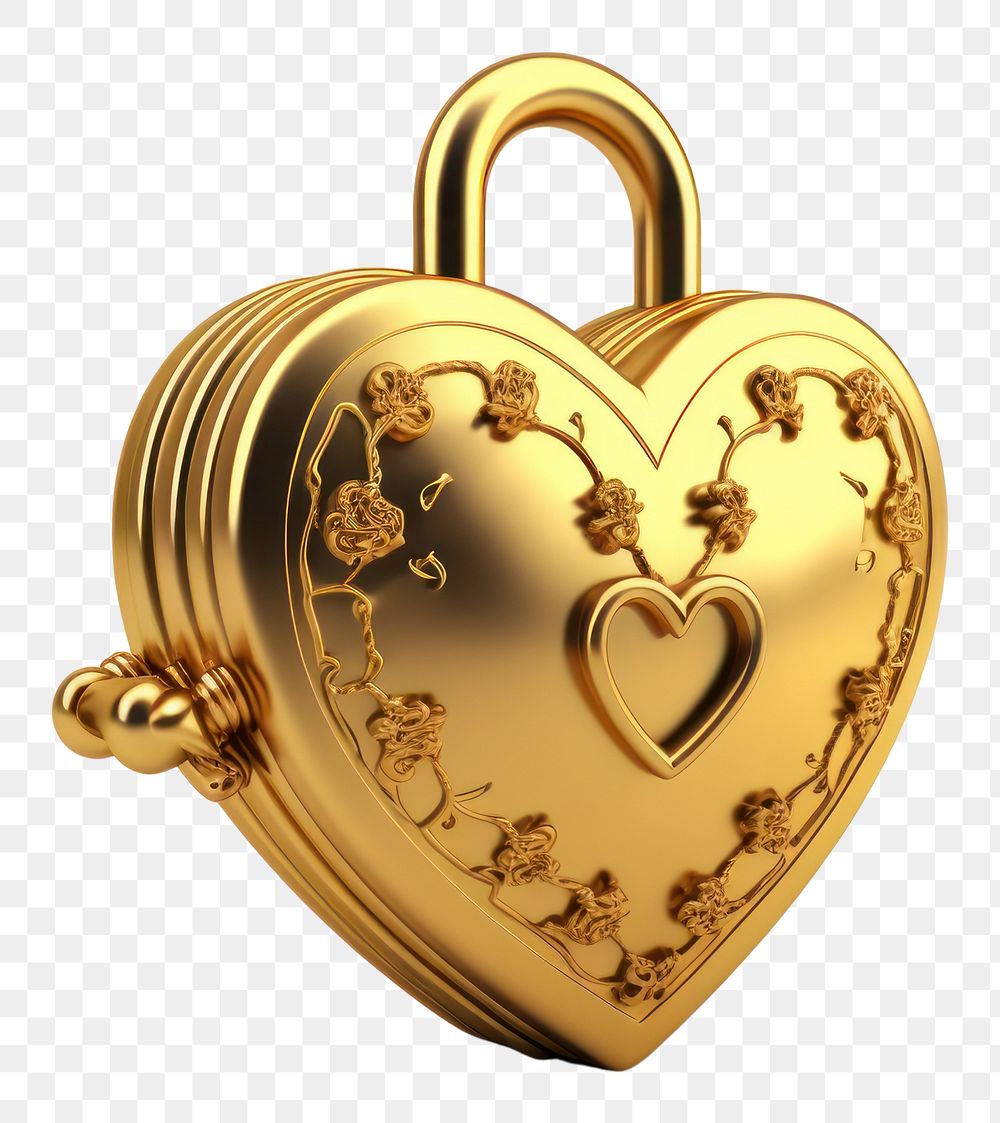 PNG  Heartlock with ket jewelry pendant locket. AI generated Image by rawpixel.