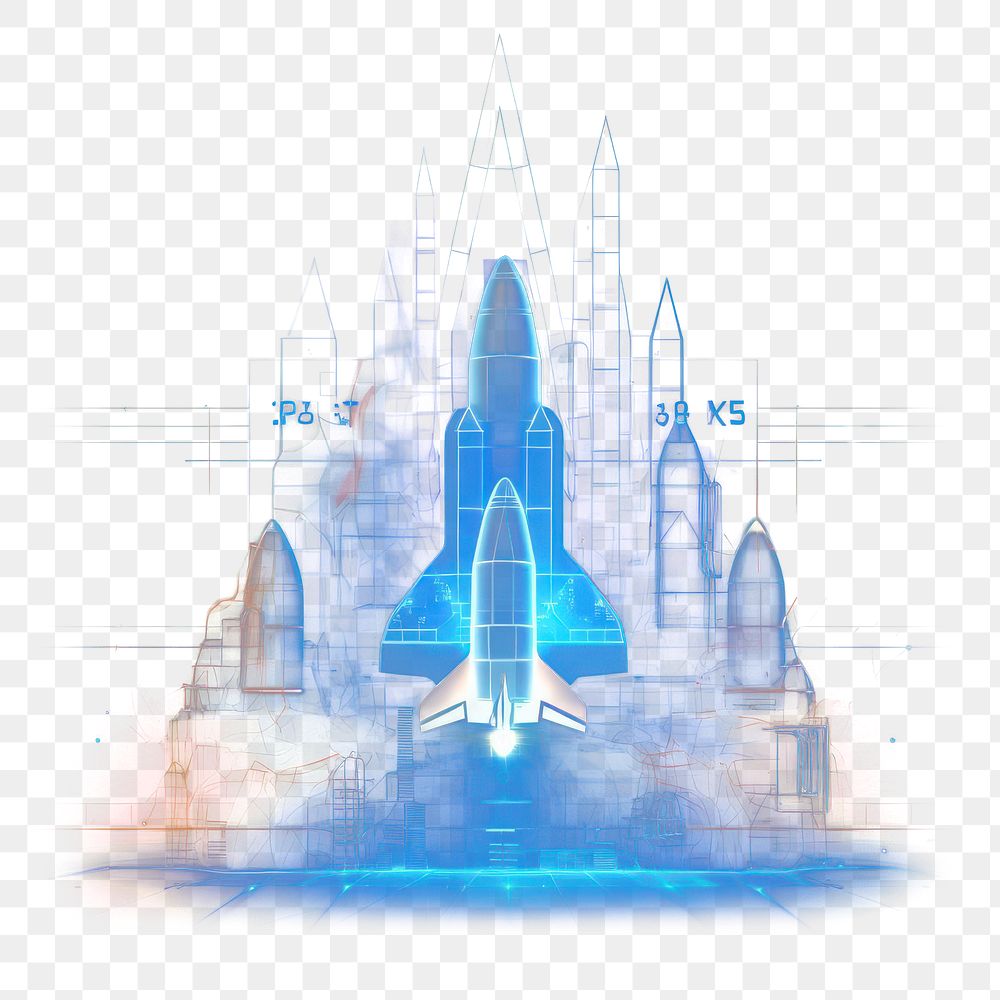 PNG Rocket technology abstract glowing. AI generated Image by rawpixel.
