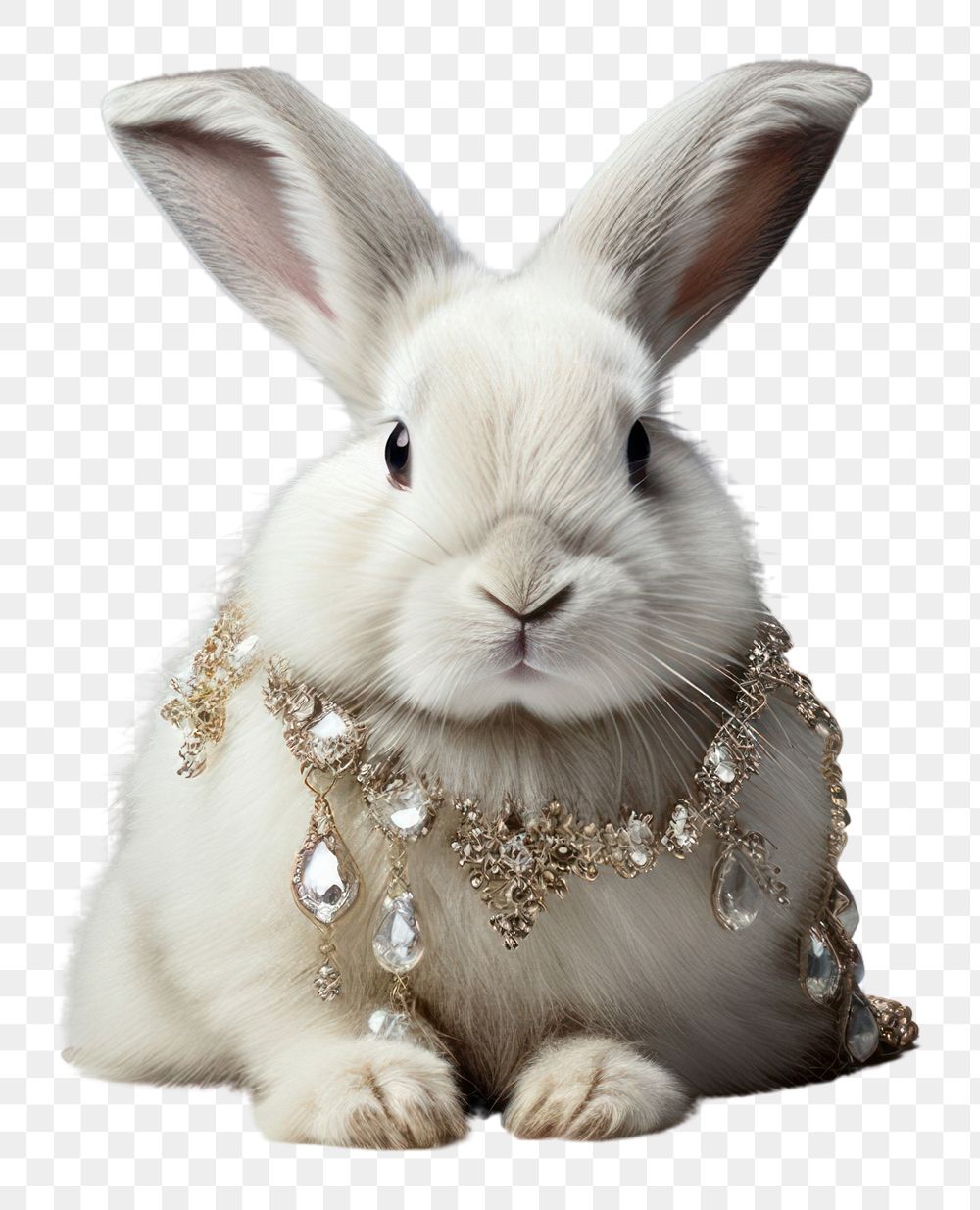 PNG Bunny jewelry animal mammal. AI generated Image by rawpixel.