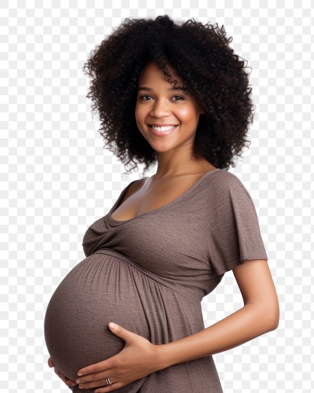 PNG Cheerful pregnant young cheerful portrait sleeve. AI generated Image by rawpixel.