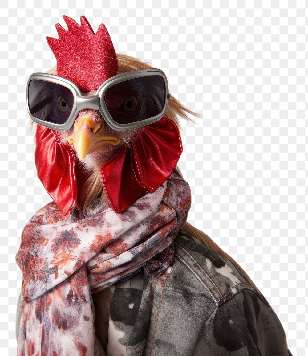PNG Chicken animal accessories sunglasses