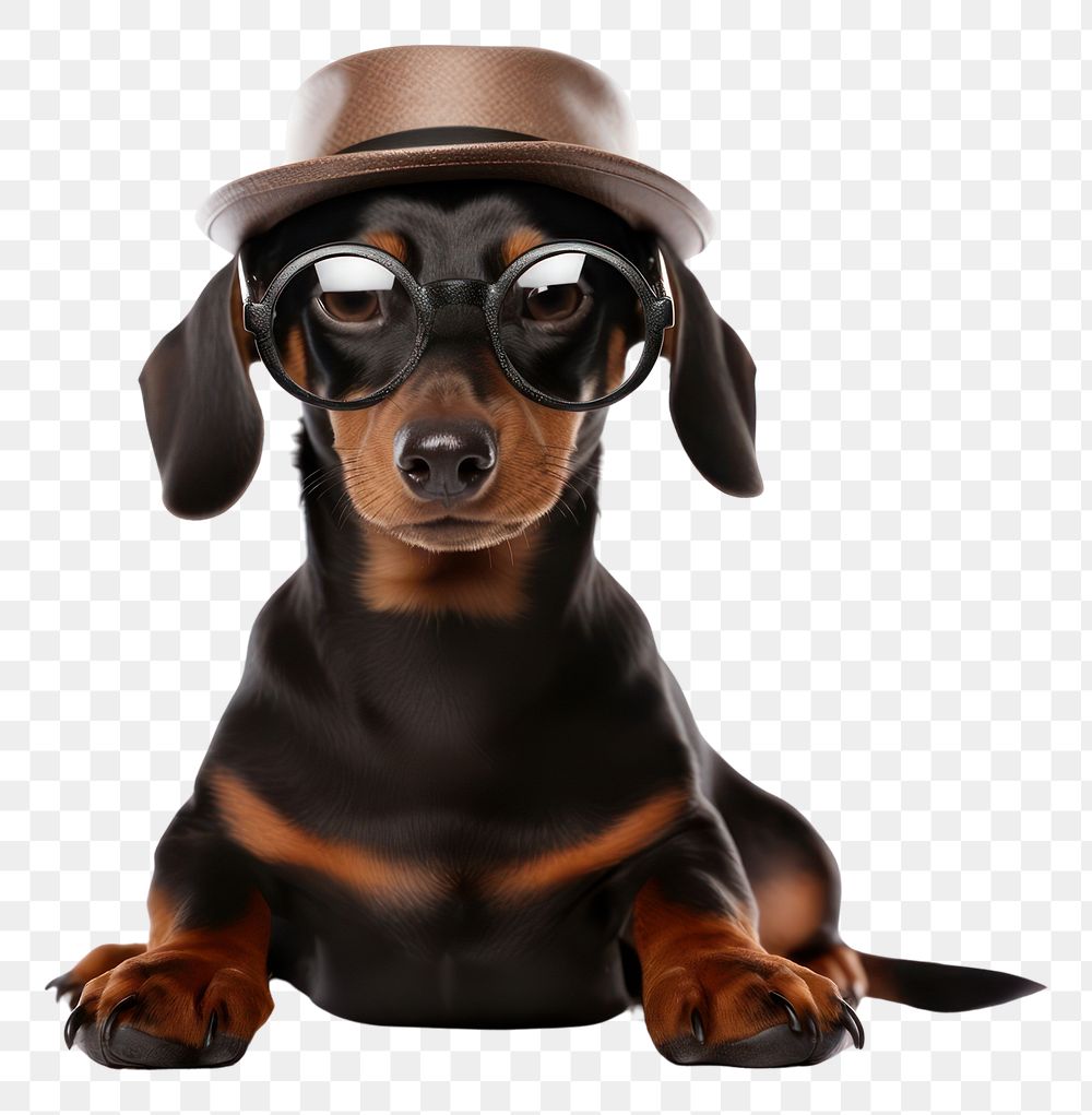 PNG Dachshund animal pet accessories. AI generated Image by rawpixel.
