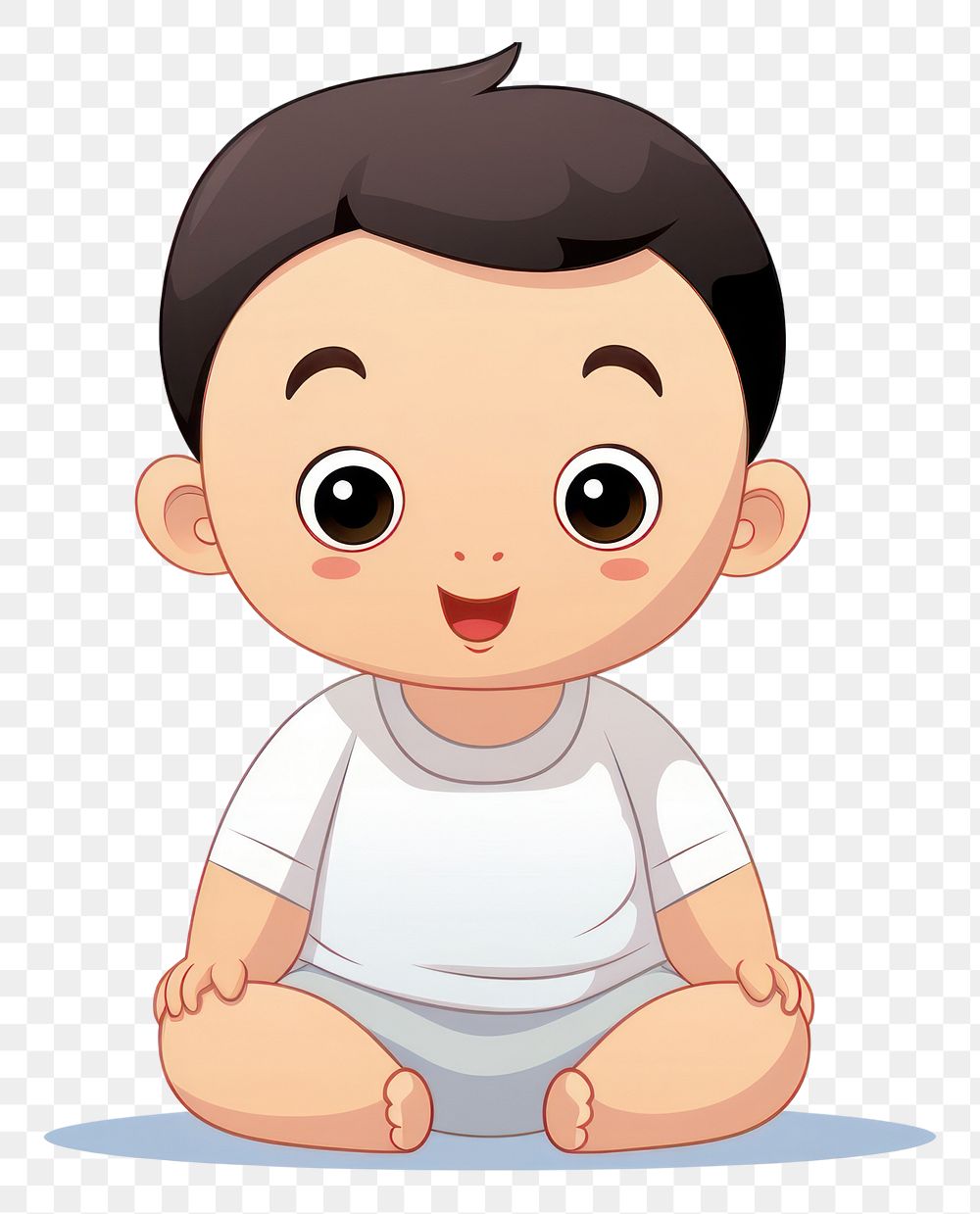 PNG Isolated happy baby cartoon representation beginnings. AI generated Image by rawpixel.