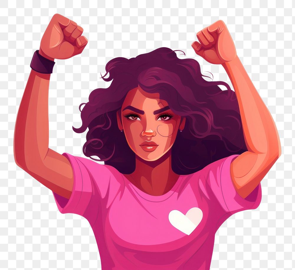 PNG Feminist woman adult women illustrated. AI generated Image by rawpixel.
