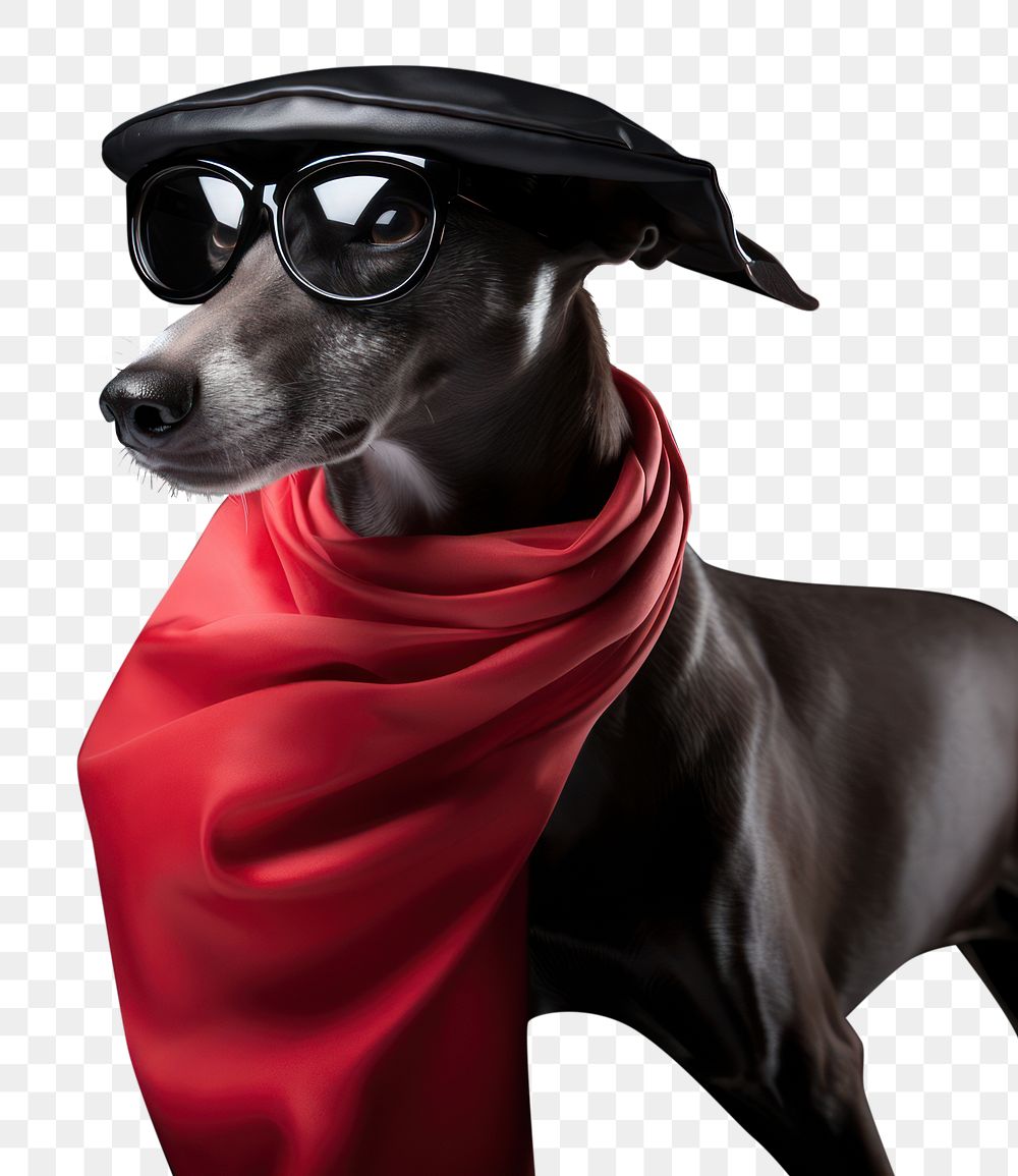 PNG Greyhound animal accessories portrait. AI generated Image by rawpixel.