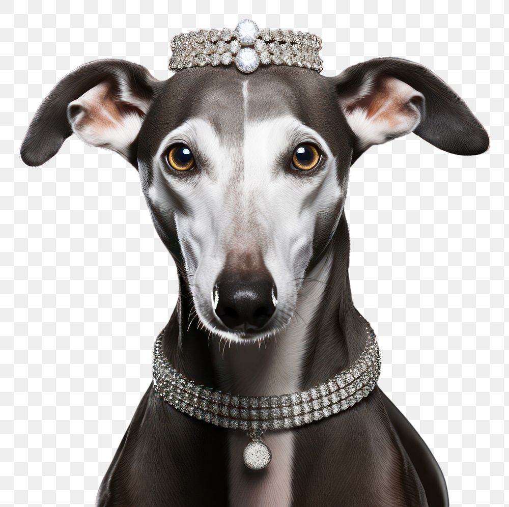 PNG Greyhound jewelry animal mammal. AI generated Image by rawpixel.