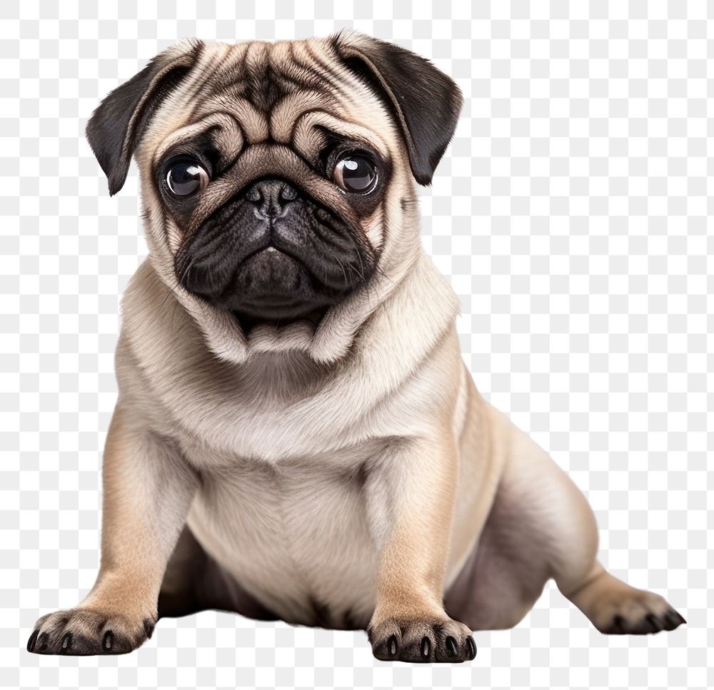 PNG Pug mammal animal puppy. AI generated Image by rawpixel.