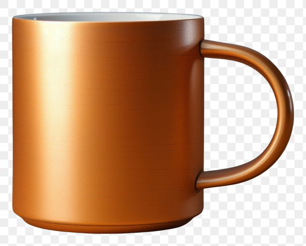 PNG Mug coffee drink gold. AI generated Image by rawpixel.