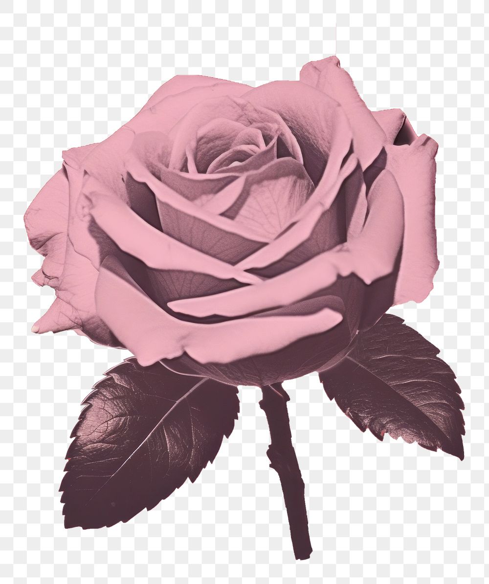PNG A rose flower plant art. AI generated Image by rawpixel.