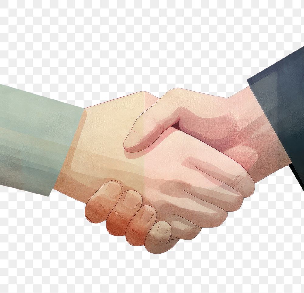 PNG Businessman handshake abstract togetherness backgrounds. AI generated Image by rawpixel.