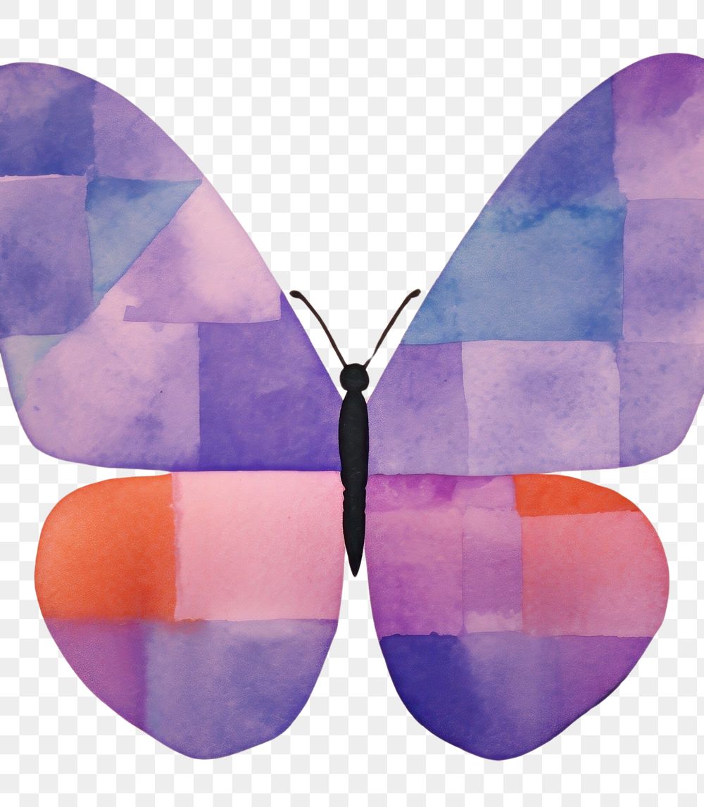 PNG Butterfly purple art creativity. AI generated Image by rawpixel.