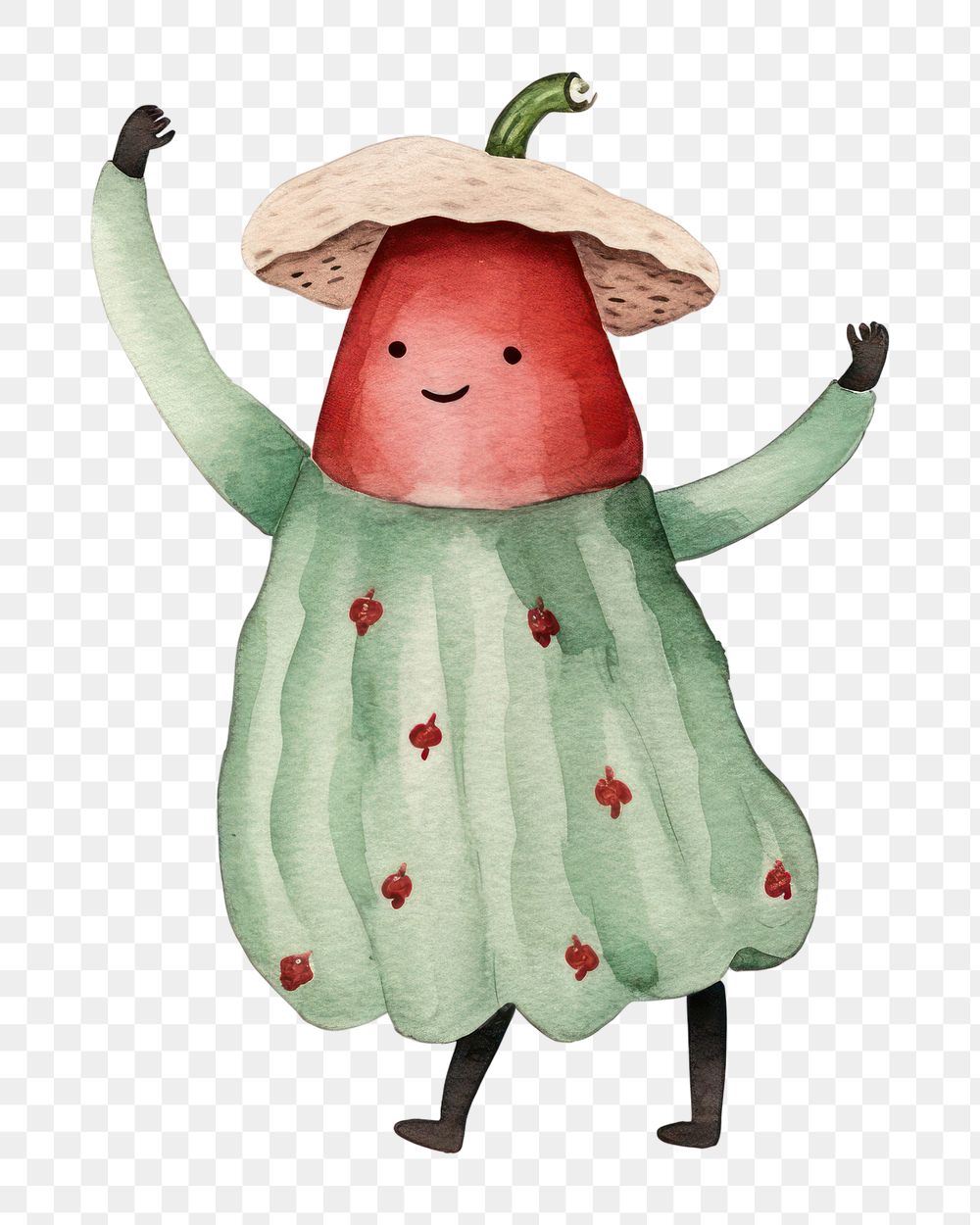 PNG  Chili dancing food white background anthropomorphic. AI generated Image by rawpixel.