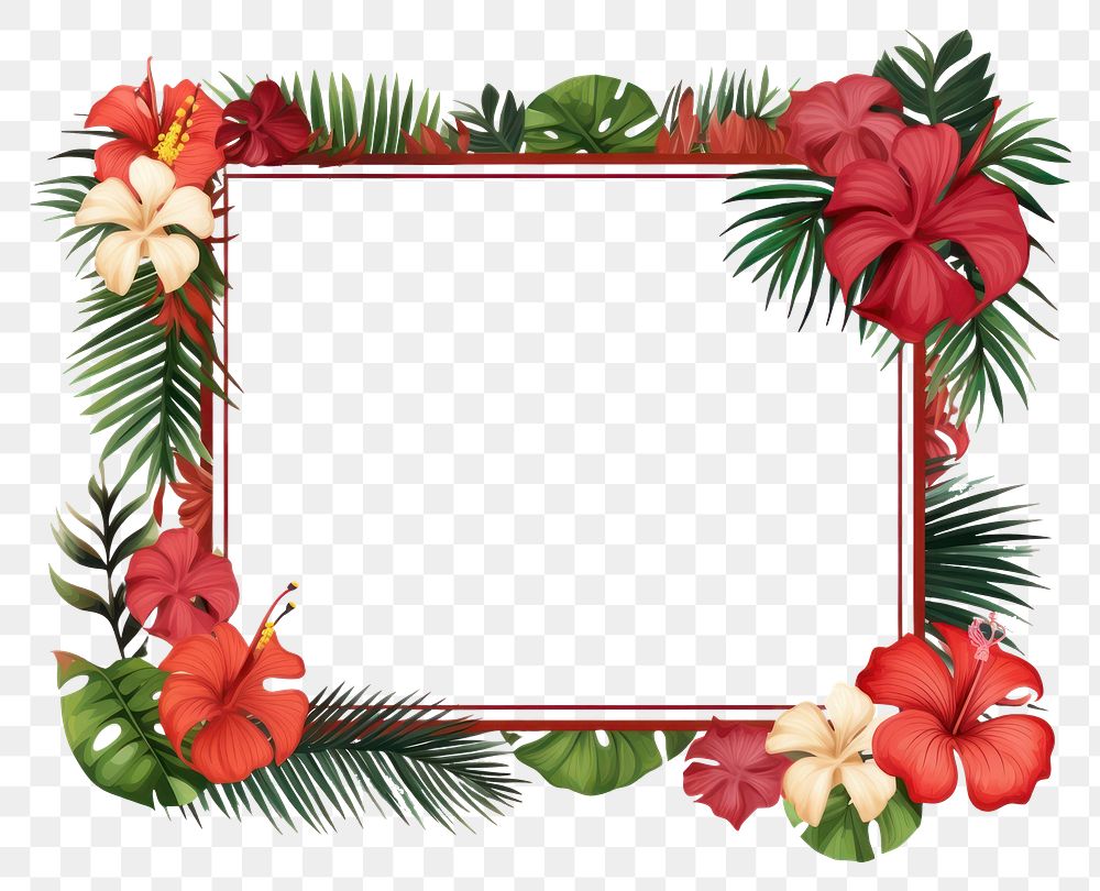 PNG Photo Frame flower plant floristry. AI generated Image by rawpixel.