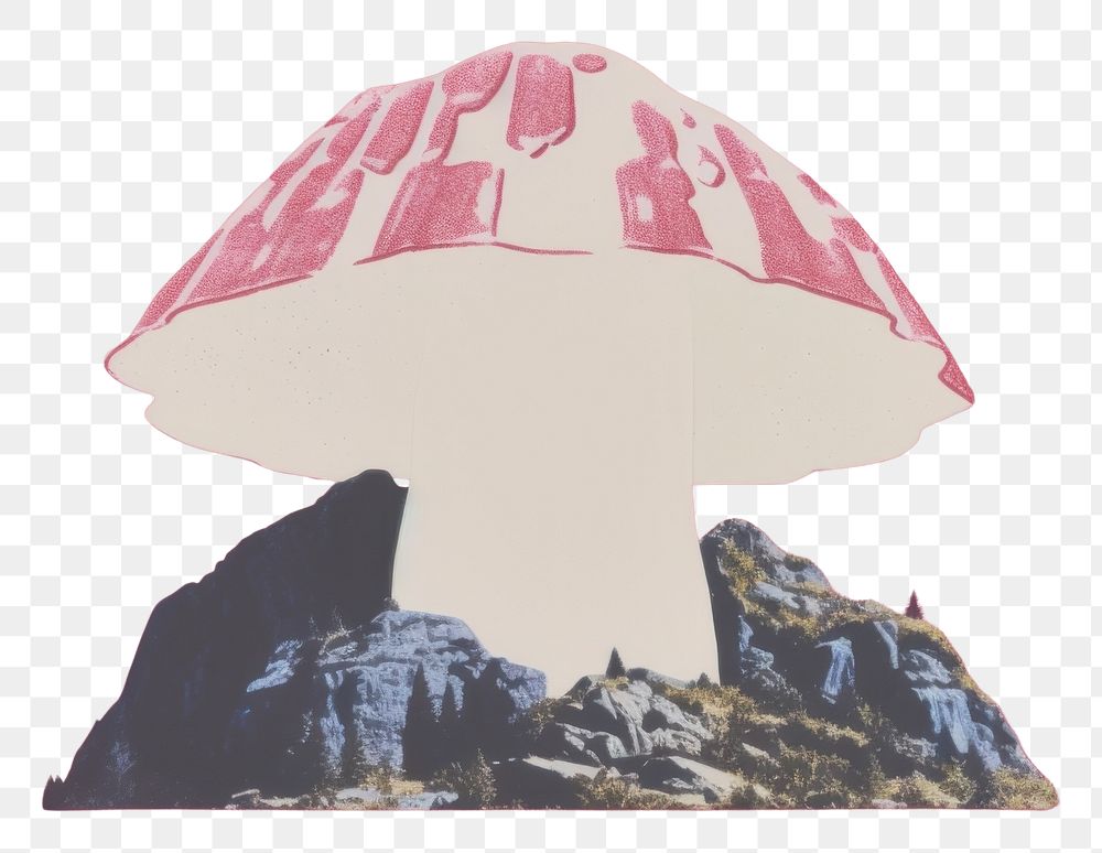 PNG Mushroom art toadstool painting. AI generated Image by rawpixel.