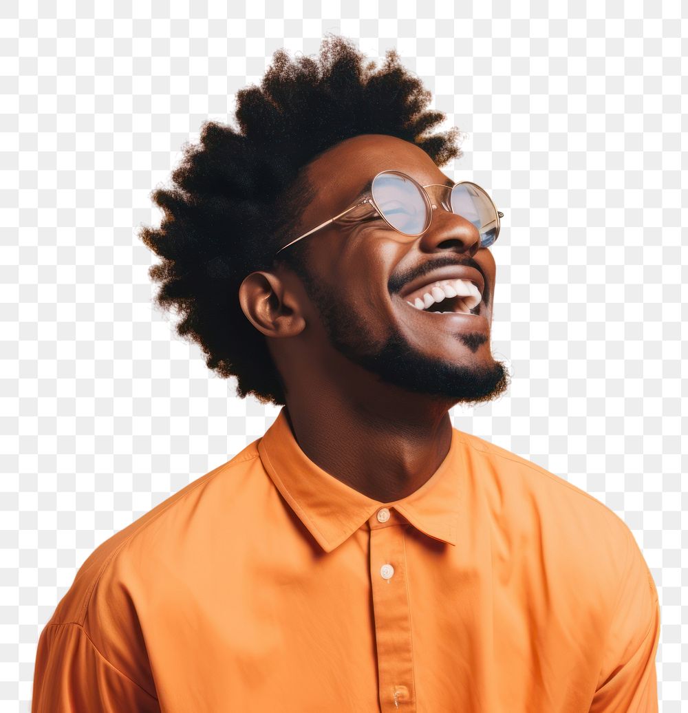PNG Black people laughing adult smile. AI generated Image by rawpixel.
