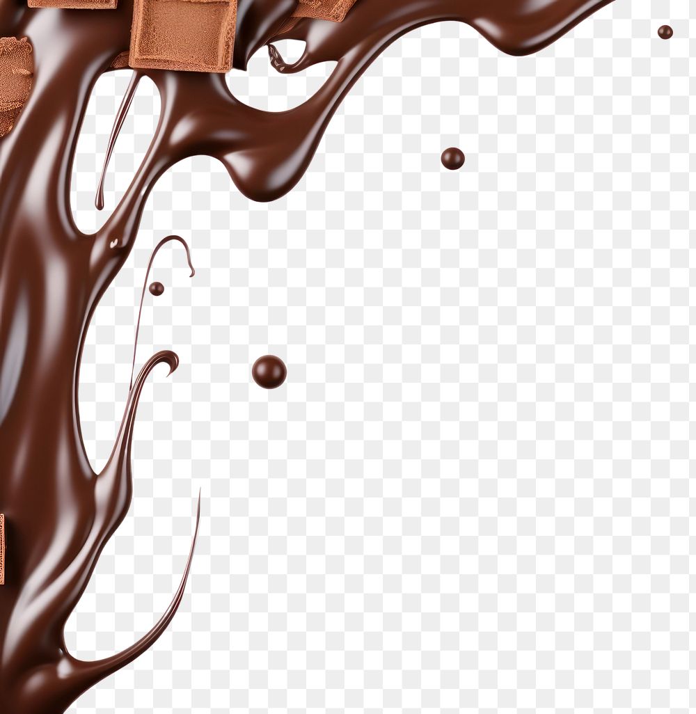 PNG Chocolate border backgrounds dessert white background. AI generated Image by rawpixel.
