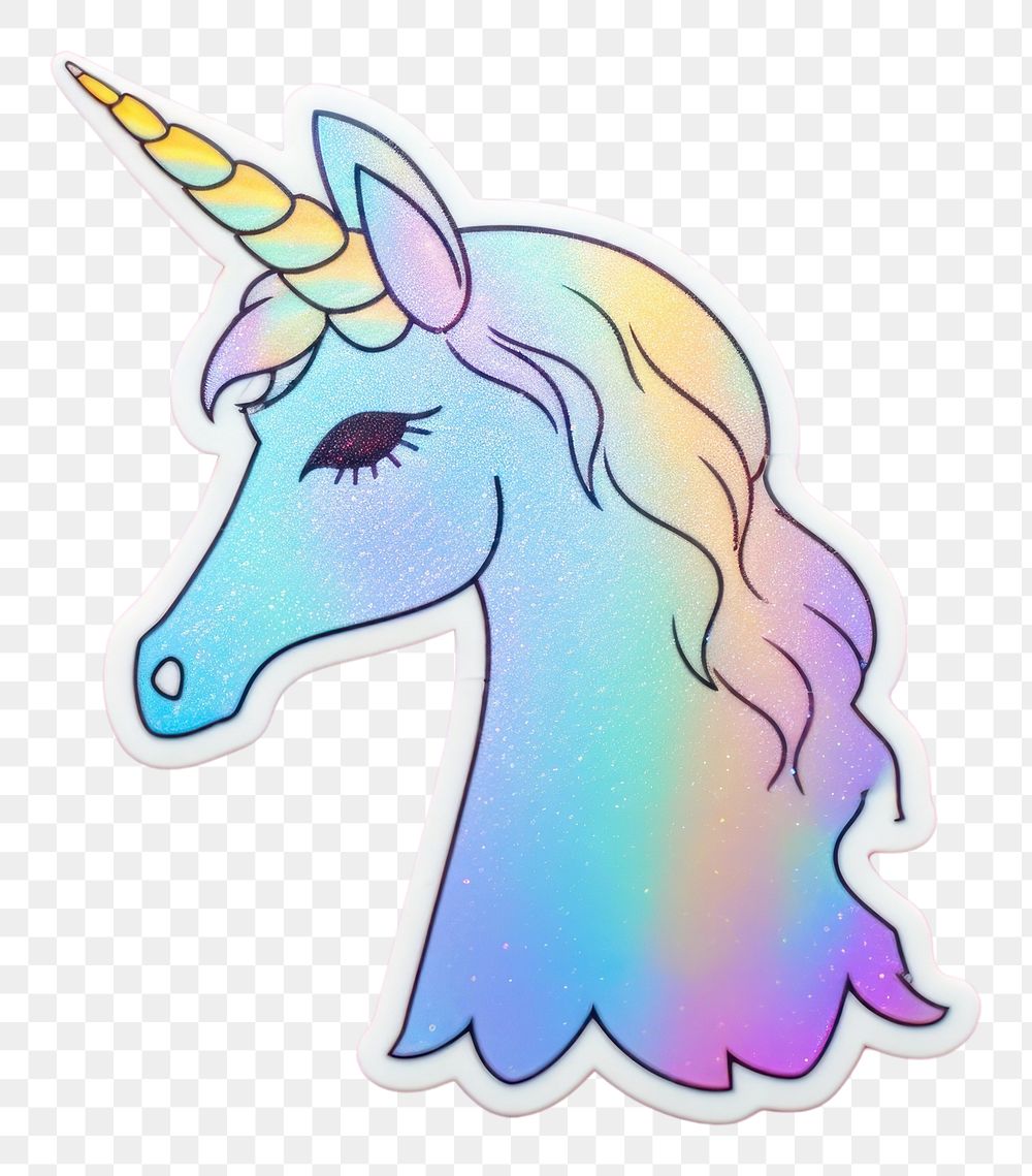 PNG Unicorn sticker purple animal. AI generated Image by rawpixel.