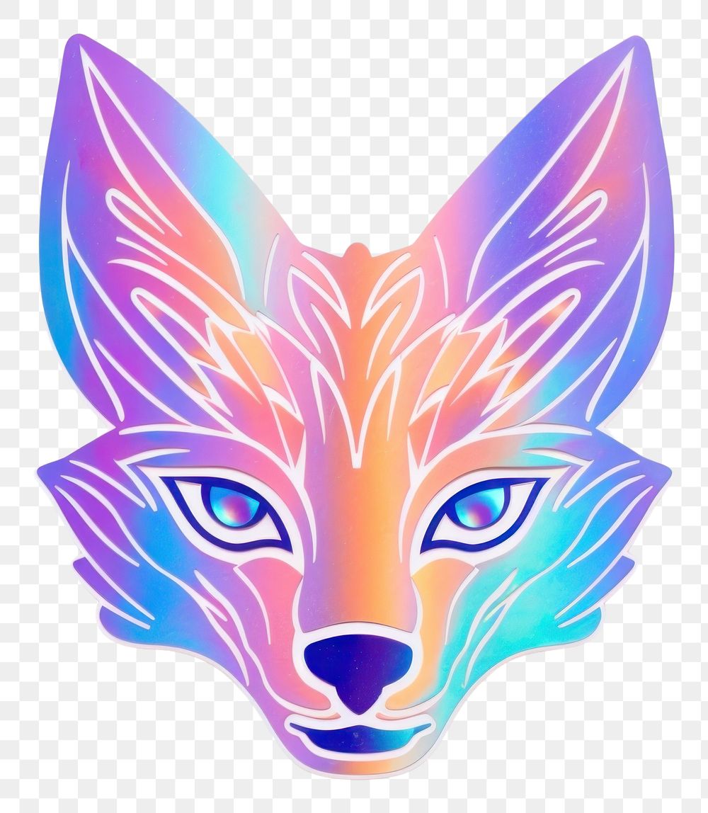 PNG Fox animal mammal purple. AI generated Image by rawpixel.