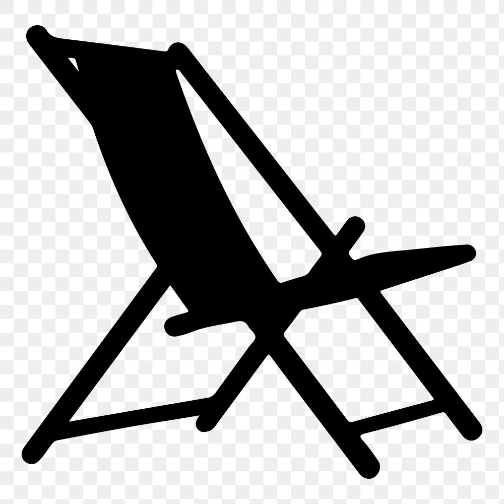 PNG  Beach chair furniture white background relaxation.