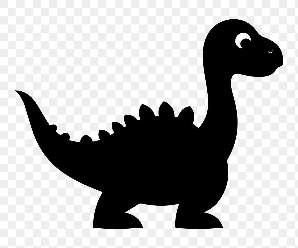 PNG  Cute dinosaur silhouette animal representation.