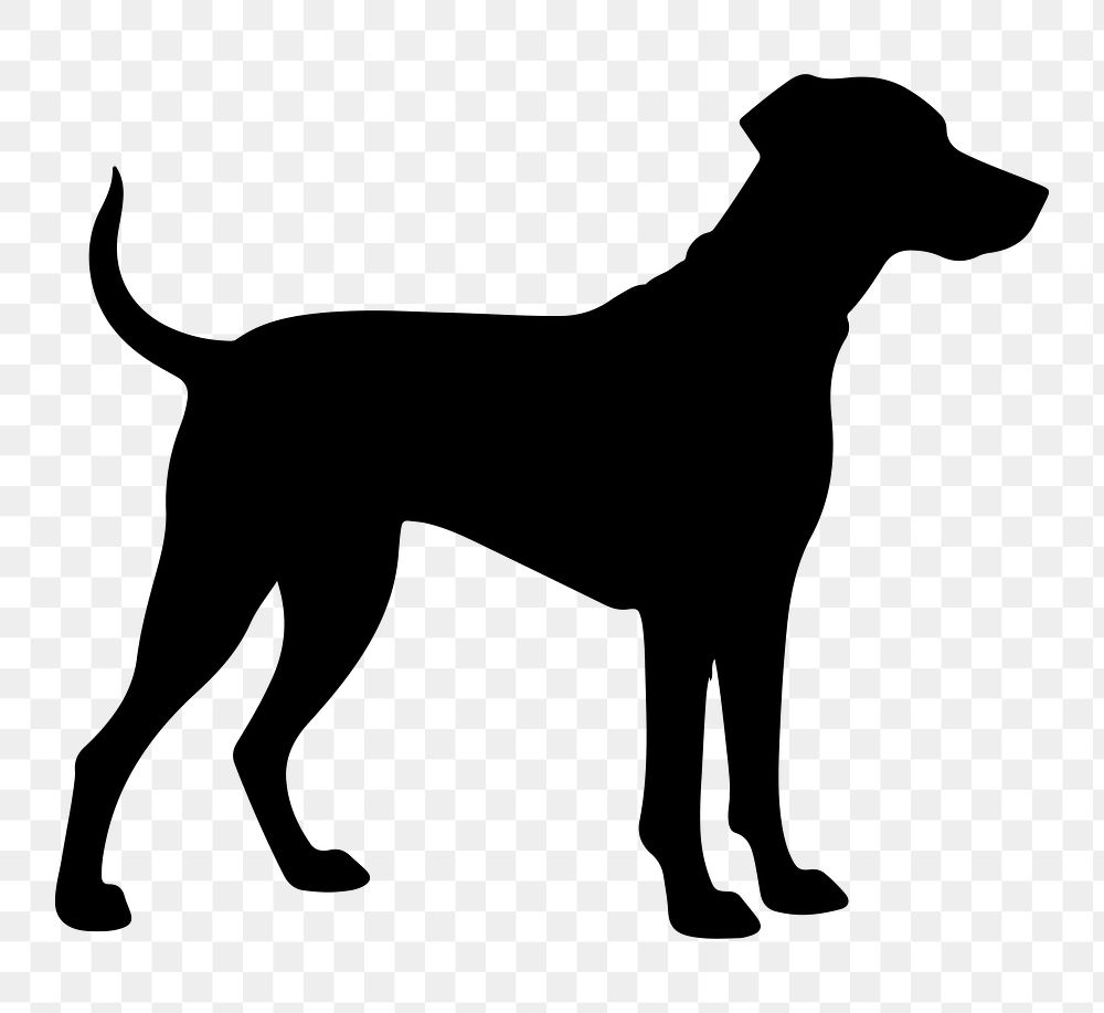 PNG  Dog silhouette animal mammal.
