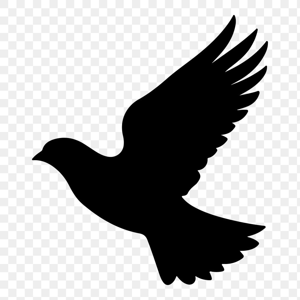PNG  Flying dove silhouette animal white.