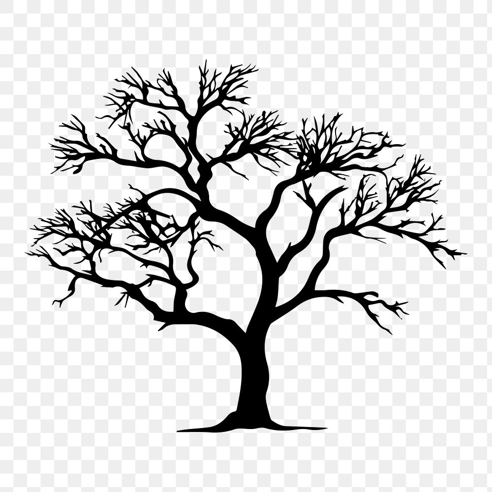 PNG Tree silhouette drawing sketch. | Premium PNG - rawpixel